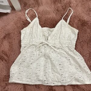 Brandy Melville White Eyelet Camisole